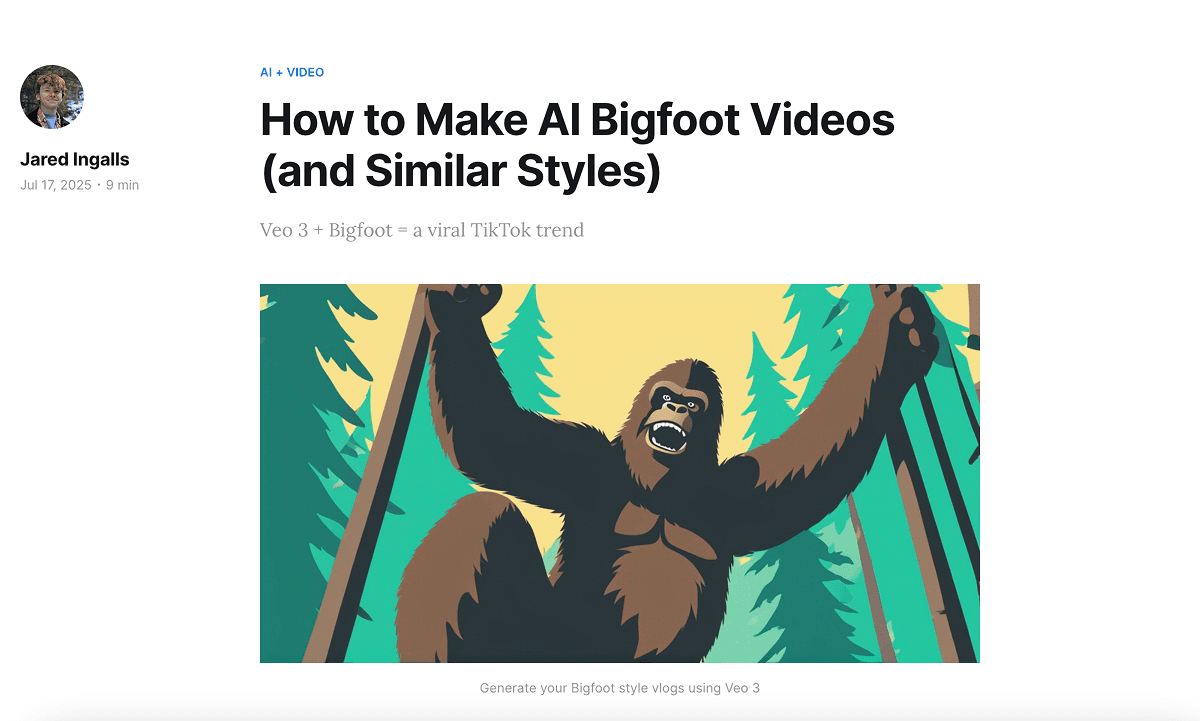 AI Bigfoot Video Tutorial